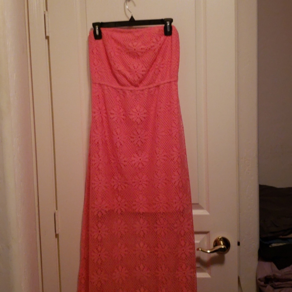 Strapless maxi dress